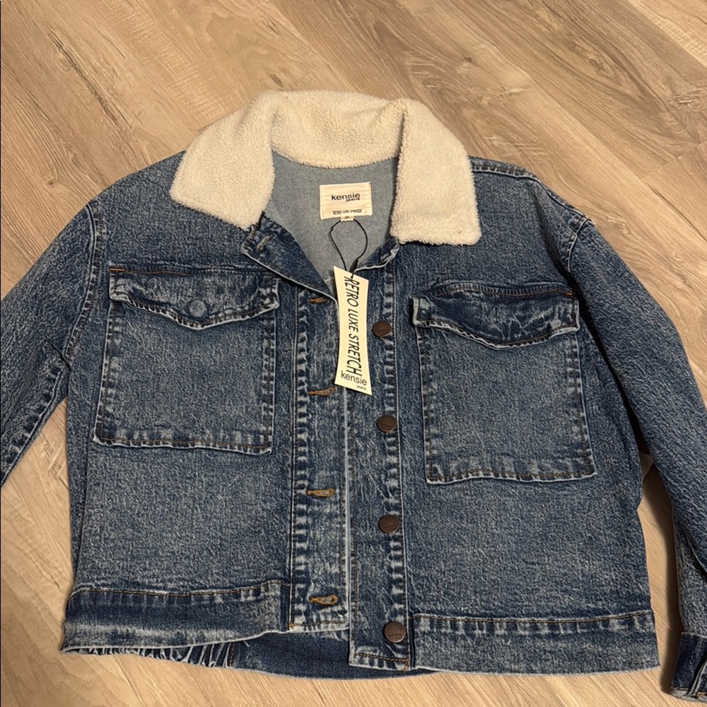 Blue Denim Jacket with Collar